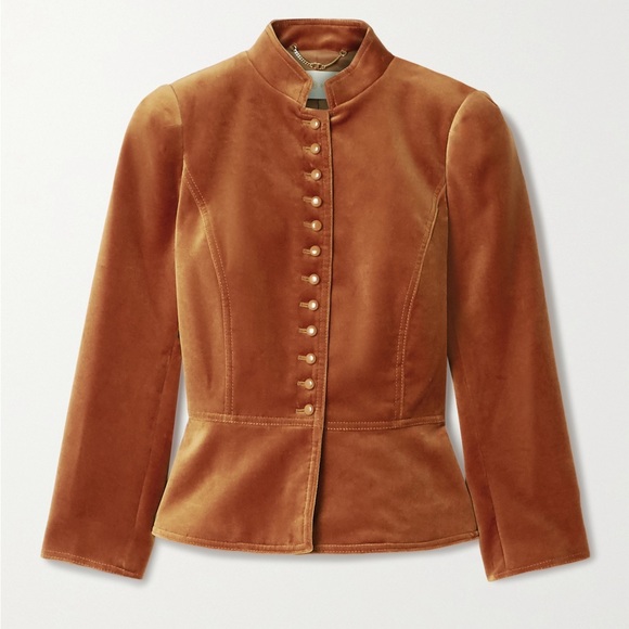 Tory Burch Velvet Button-up Blazer - Picture 2 of 11